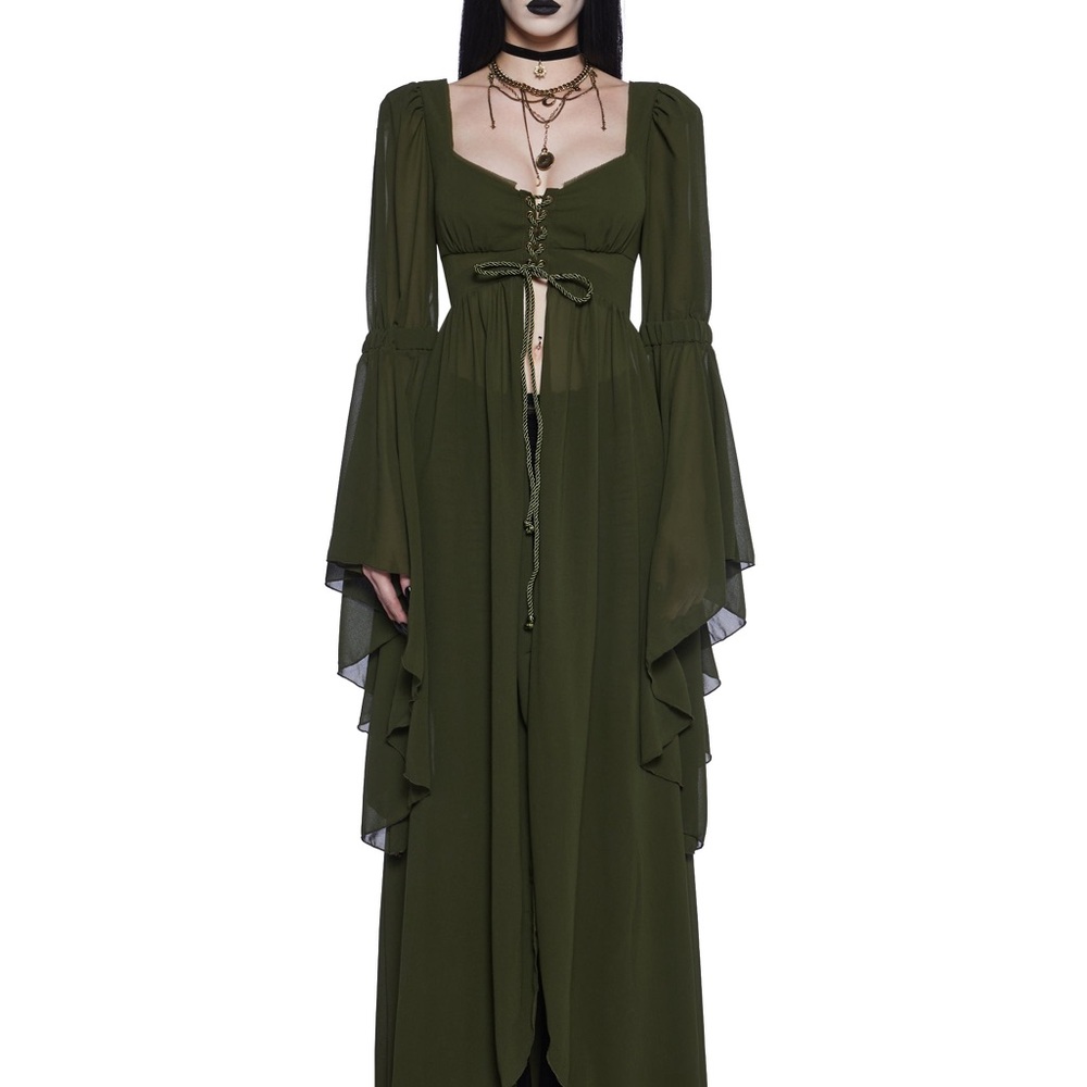 NWT Hail to the guardians long sleeve top dark green